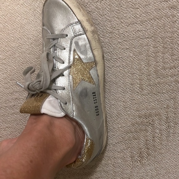 Awesome metallic Gold Golden Goose. Great shape. Loved them just too small. - Picture 5 of 7